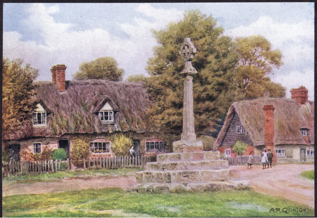 Long Wittenham ، Berkshire ، من The Cottages and the Village Life of Rural England نشرتها Dent & Sons Limited ، 1912 بواسطة ألفريد روبرت كوينتون