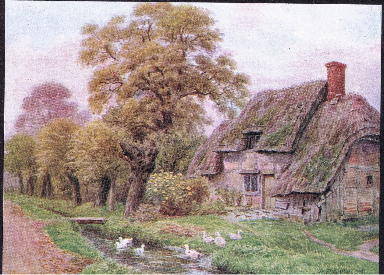 The Brook ، Steventon ، من The Cottages and the Village Life of Rural England نشرته Dent & Sons Limited ، 1912 بواسطة ألفريد روبرت كوينتون