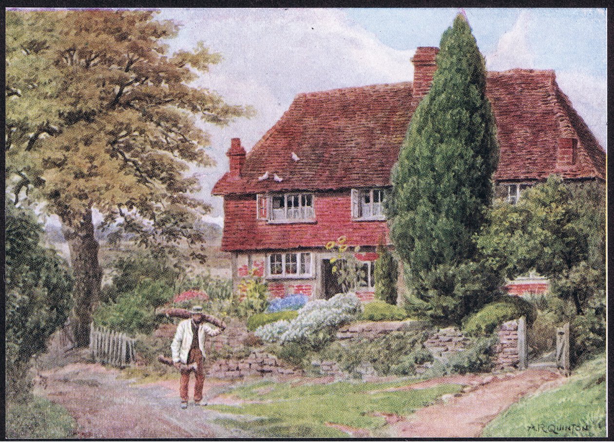 Tillington ، Nr Petworth ، Sussex ، من The Cottages and the Village Life of Rural England تم نشره بواسطة Dent & Sons Limited ، 1912 بواسطة ألفريد روبرت كوينتون