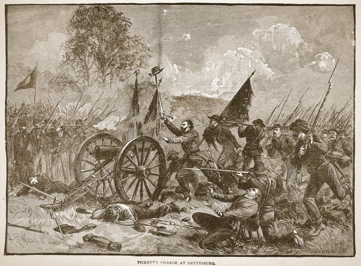 المسؤول عن Pickett في Gettysburg ، من حانة الكتب. 1896 بواسطة ألفريد رودولف واود