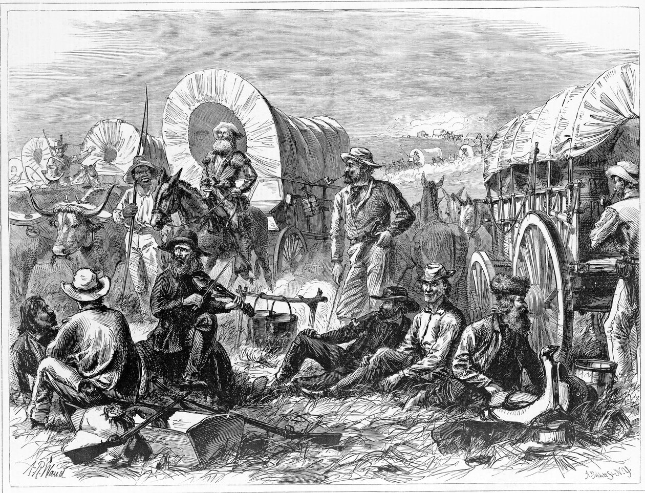 حجاج السهول ، حانة. 1871 بواسطة ألفريد رودولف واود