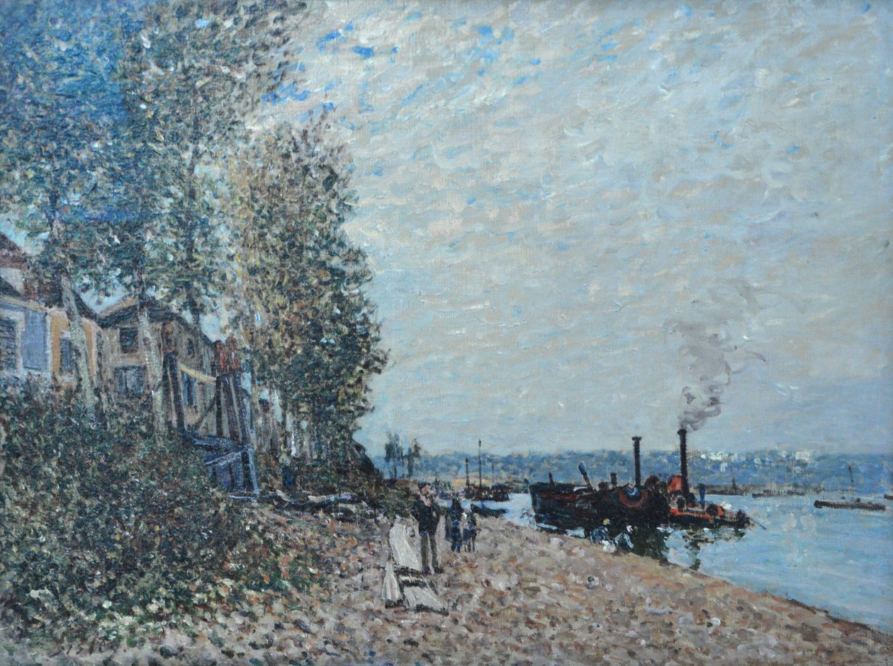 زورق السحب على لوين ، سان ماميس بواسطة الفريد سيسلي