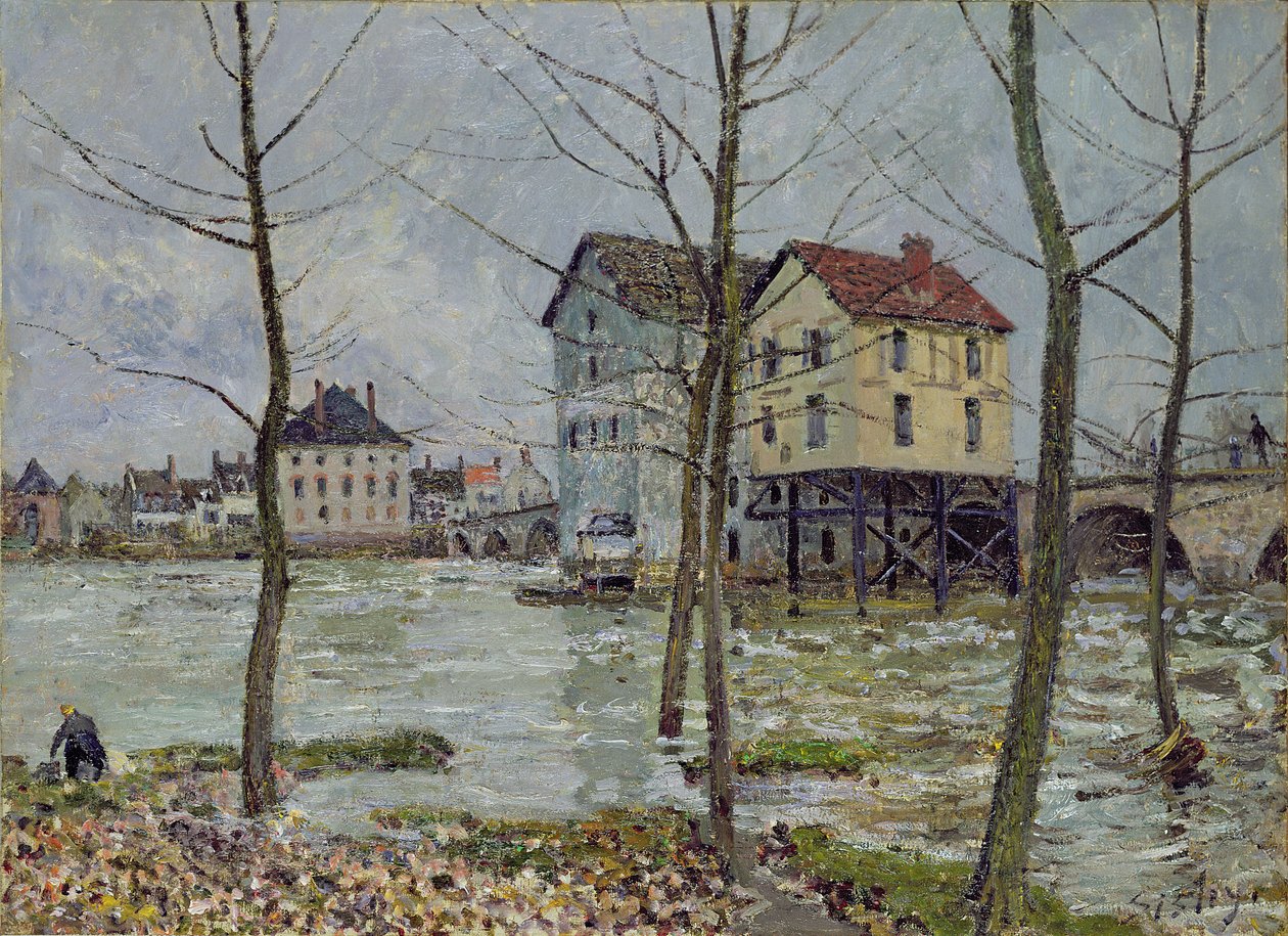 المطاحن في Moret-sur-Loing ، شتاء ، 1890 بواسطة الفريد سيسلي