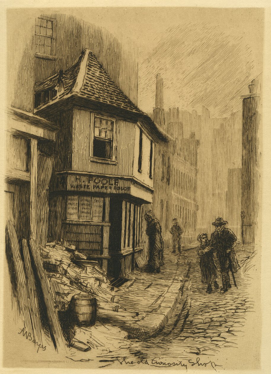 متجر الفضول القديم ، من English Etchings ، المجلد. الخامس ، رر. 5 ، 1885 بواسطة الفريد والتر بايز