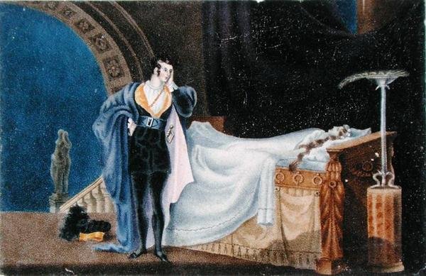 الملحد يشاهد جثة زوجته ، بقلم شارلوت برونتي (1816-55) (ليثو) بواسطة ألفريد ب (بعد) كلايتون