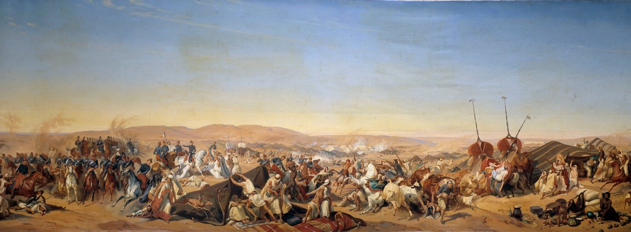 Conquete of Algeria (1830-1847): “” Capture of the Smalah (Smala) of Abd el Kader (Abd-el-Kader or ibn Muhyi al-Din al-Hasani) (al Din al-Hasani) (1807-1883) by the Duke of Aumale in Taguin بواسطة ألفريد تشارلز فرديناند ديكان