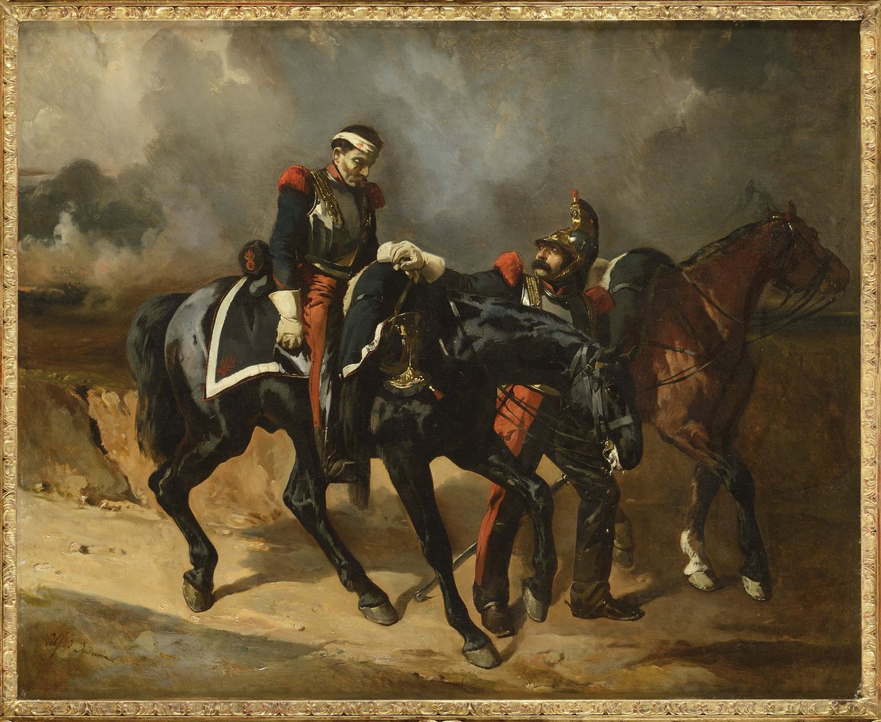 لو كويرسييه يبارك - الجريح كيراسير ، بقلم دي درو ، ألفريد (1810-1860). زيت على قماش بواسطة ألفريد ديدرو