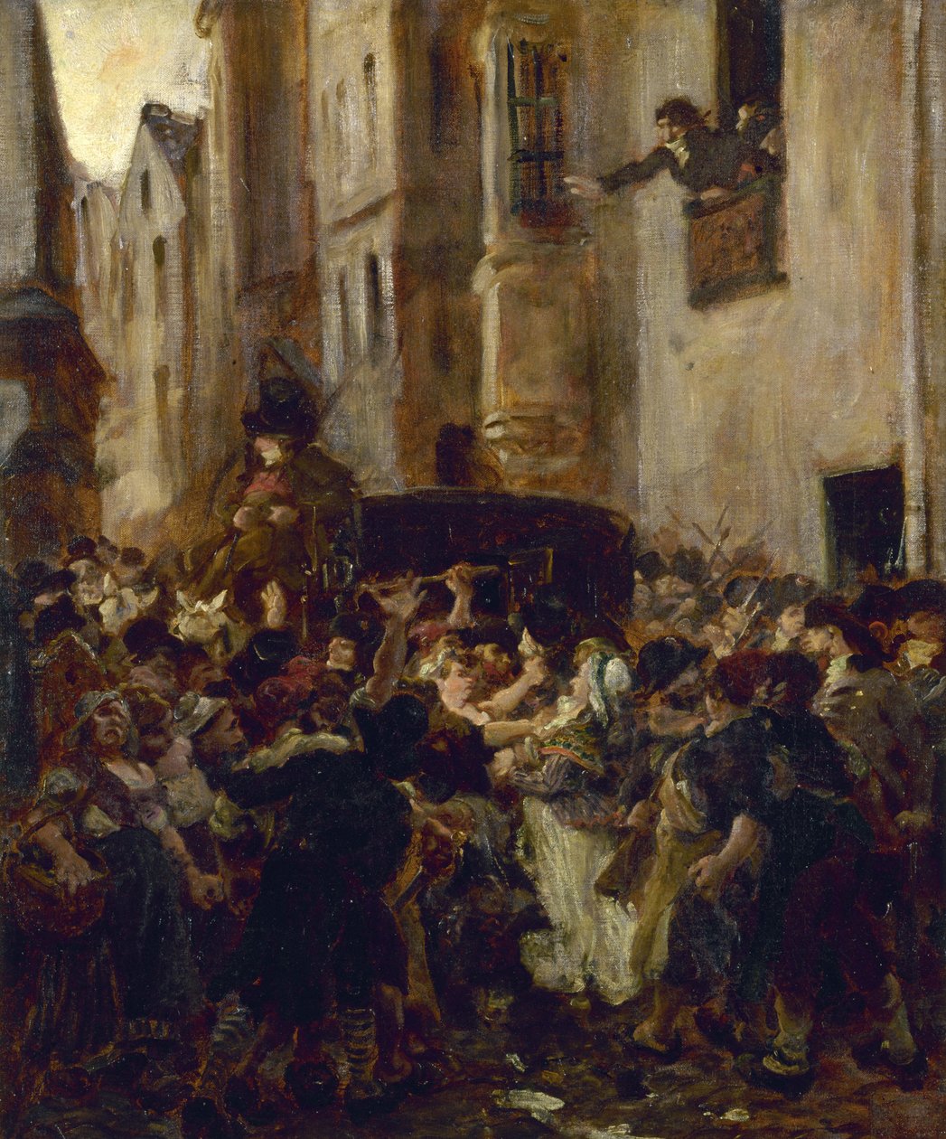 اعتقال شارلوت كورداي ، ج. 1853. بواسطة ألفريد دهودنسك