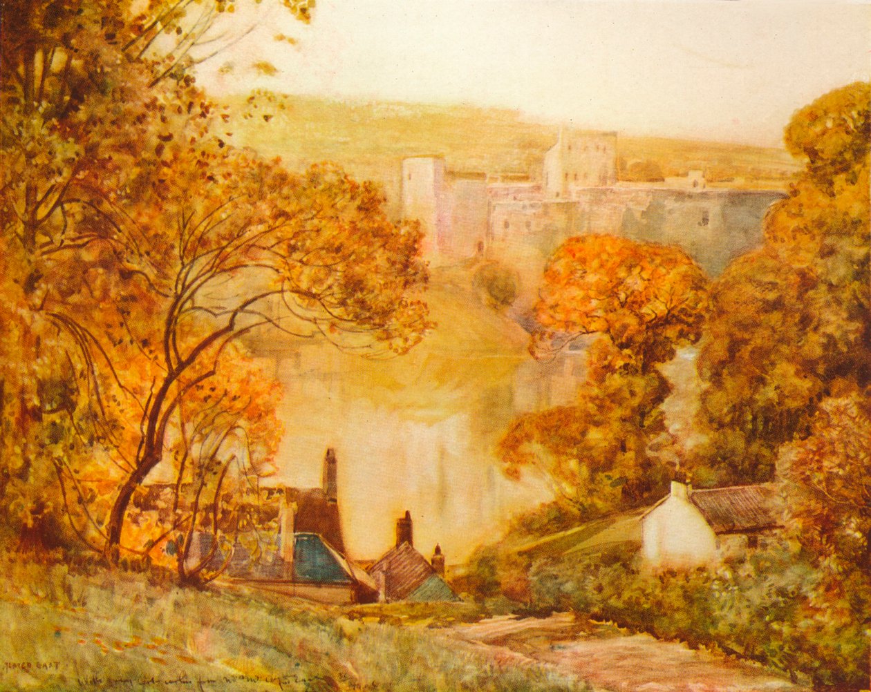 قلعة Chepstow ، على واي ، c1910 بواسطة ألفريد إيست