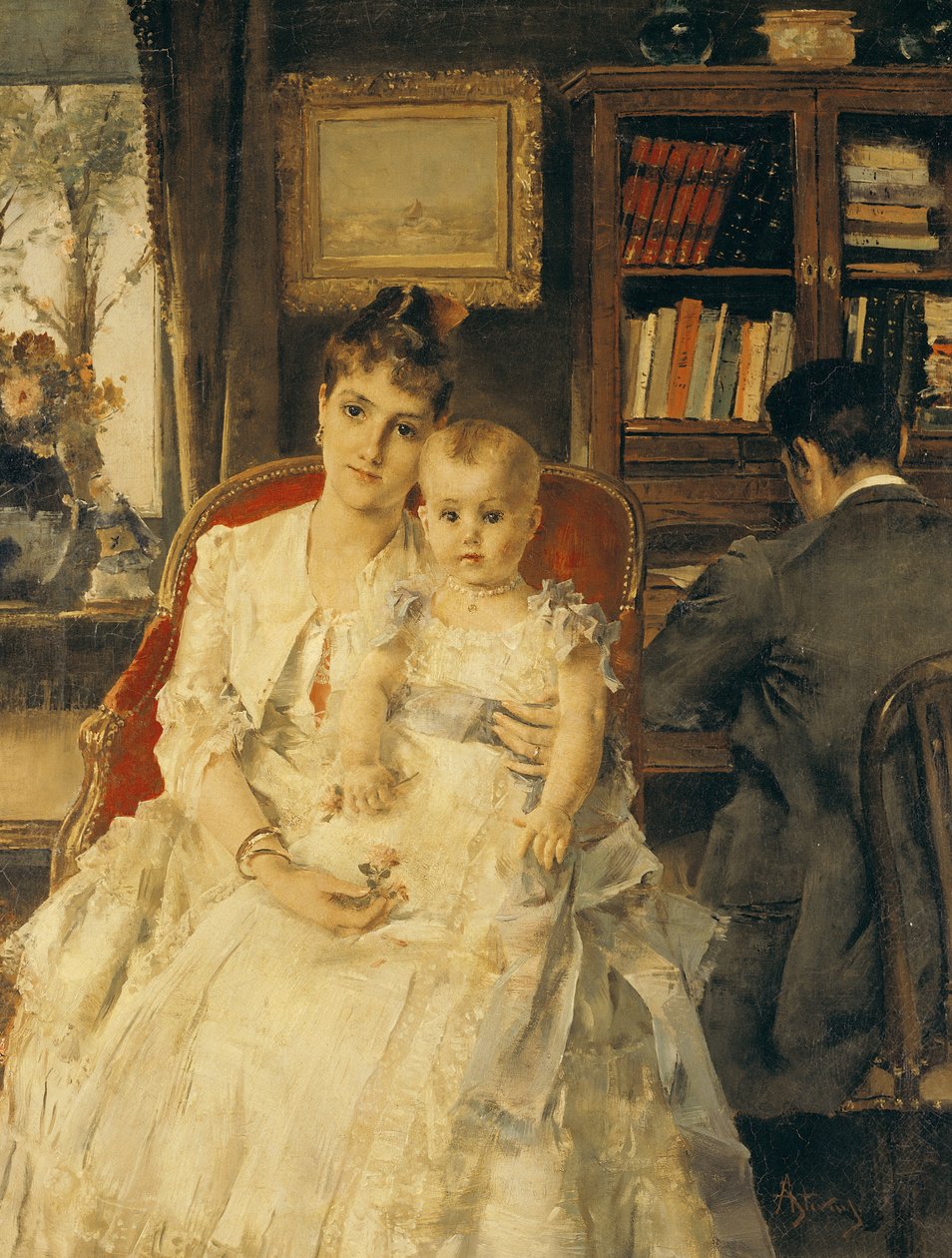 كل السعادة (مشهد عائلي) c.1880 بواسطة ألفريد إميل ستيفنز