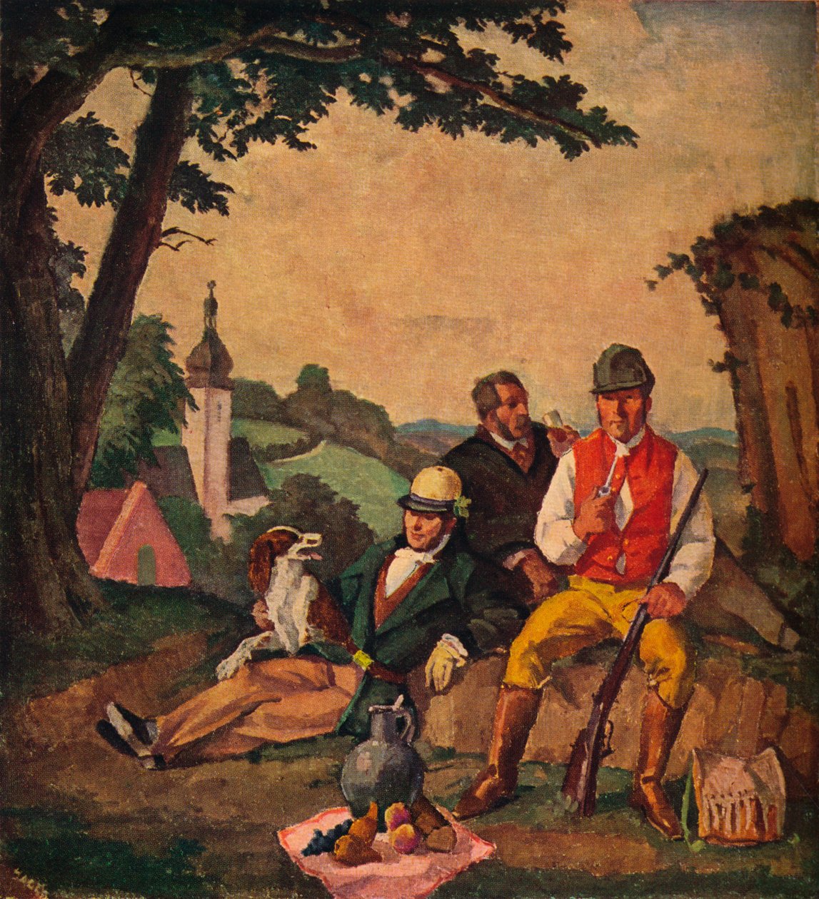 "نزهة الصيد" ، عام 1926 بواسطة ألفريد هاجل