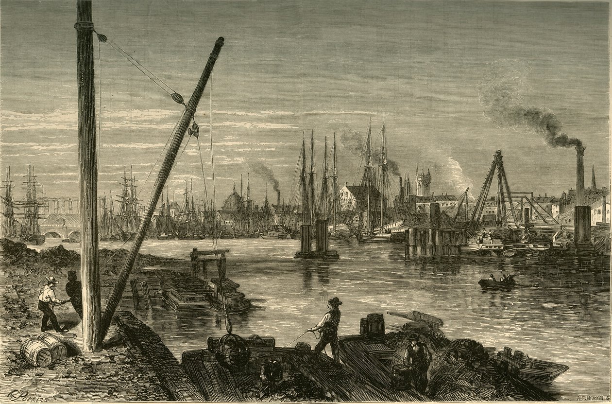 Philadephia ، من أسفل New South-Street-Bridge ، ١٨٧٤. بواسطة ألفريد هارال