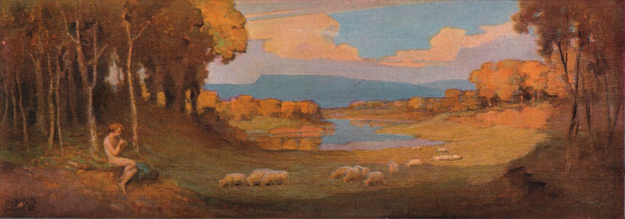 لوحة زخرفية لبيانو روزوود ، c1900 ، 1903 بواسطة ألفريد هارتلي