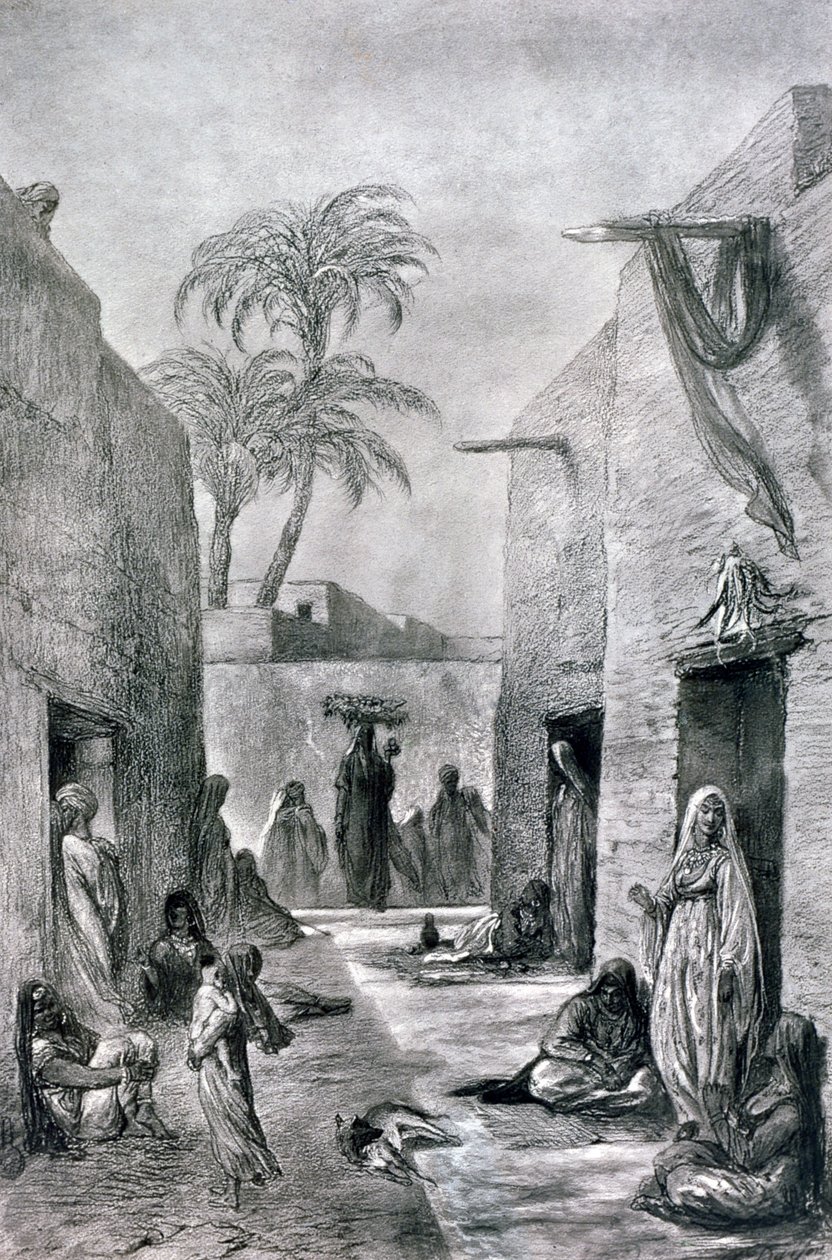 شارع الراقصيات بنات رقص مصري ، 1872 بواسطة ألفريد هنري دارجو