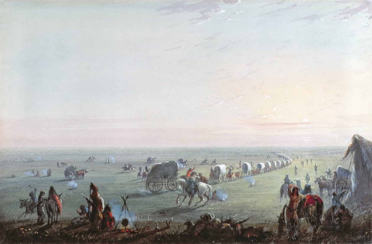 كسر المعسكر عند شروق الشمس ، 1837 بواسطة ألفريد جاكوب ميلر