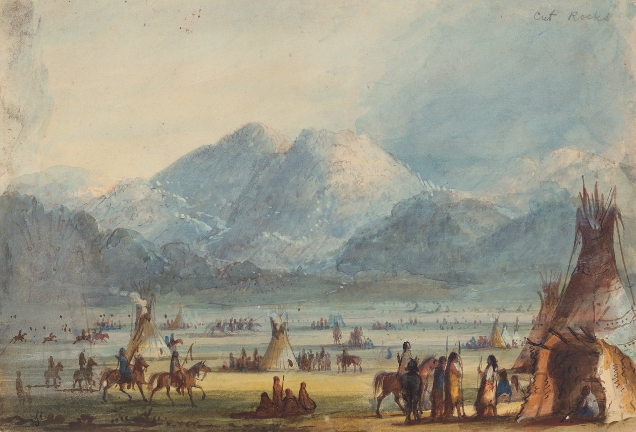 Cut Rocks ، حوالي عام 1837 (قلم رصاص وألوان مائية وغواش على ورق) بواسطة ألفريد جاكوب ميلر