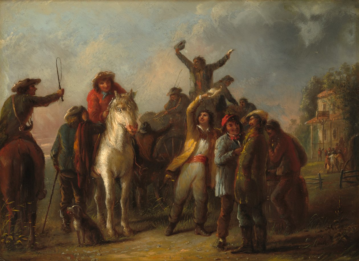 مشهد الانتخابات ، كاتونسفيل ، مقاطعة بالتيمور ، ج. 1860. بواسطة ألفريد جاكوب ميلر