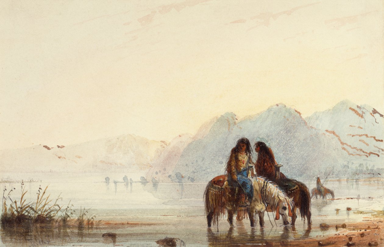 المرأة الهندية ، شوشونز ، حوالي عام 1837 (ألوان مائية على ورق) بواسطة ألفريد جاكوب ميلر