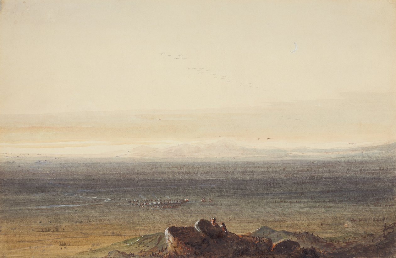 المرج ، حوالي عام 1837 (قلم رصاص وألوان مائية وغواش على ورق) بواسطة ألفريد جاكوب ميلر