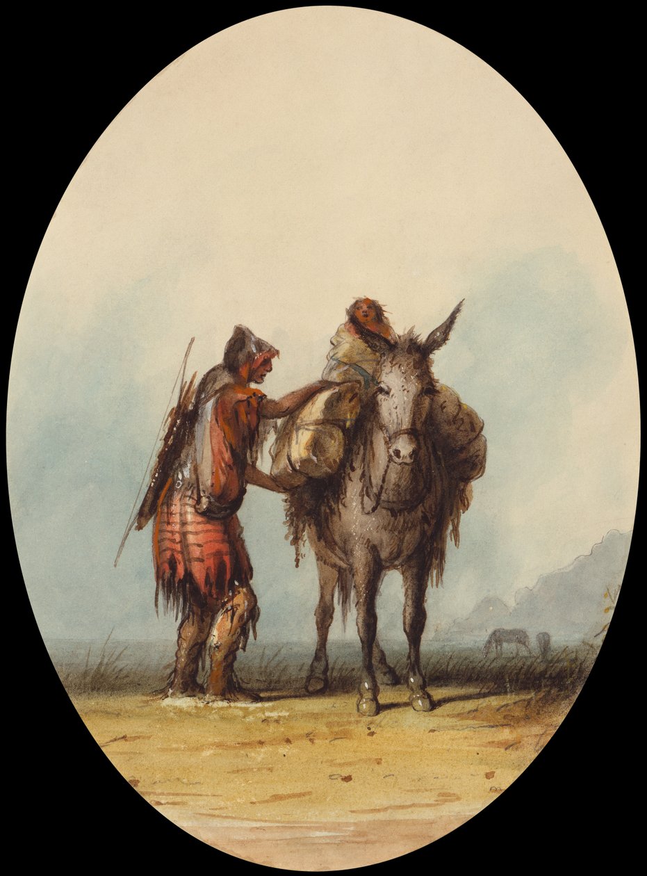 حفارون الجذر ، حوالي 1837 (ألوان مائية وغواش على ورق) بواسطة ألفريد جاكوب ميلر