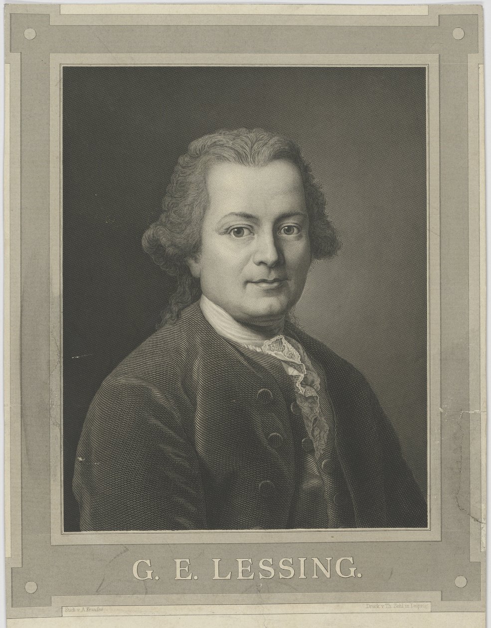 صورة لغوتهولد إفرايم ليسينغ 1729-1781 ، ج. 1840. بواسطة الفريد كراوفسي