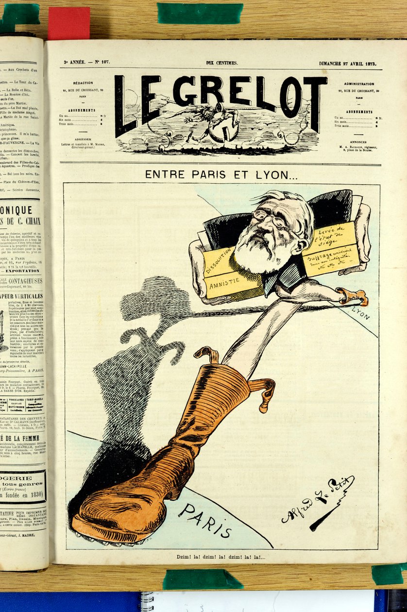 غلاف "" Le Grelot "" ، رقم 107 ، Satirique en Couleurs بواسطة ألفريد لو بيتيت