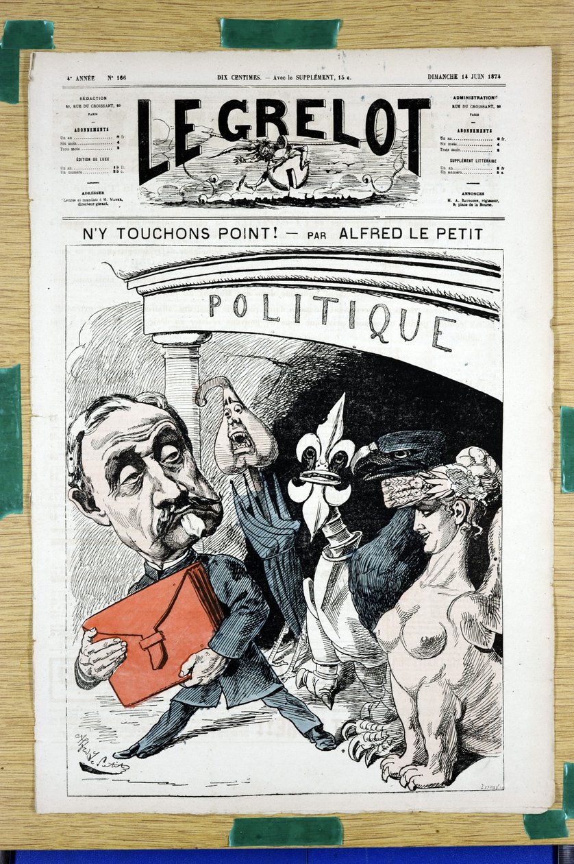 Cover of “” Le Grelot””, number 166, Satirique en Couleurs بواسطة ألفريد لو بيتيت