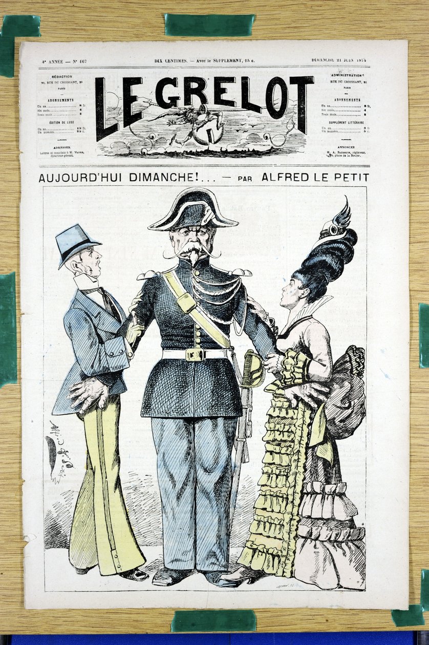 غلاف "" Le Grelot "" ، رقم 167 ، Satirique en Couleurs بواسطة ألفريد لو بيتيت