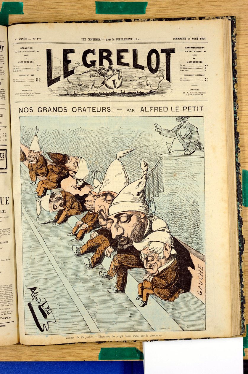 غلاف "" Le Grelot "" ، رقم 175 ، Satirique en Couleurs بواسطة ألفريد لو بيتيت