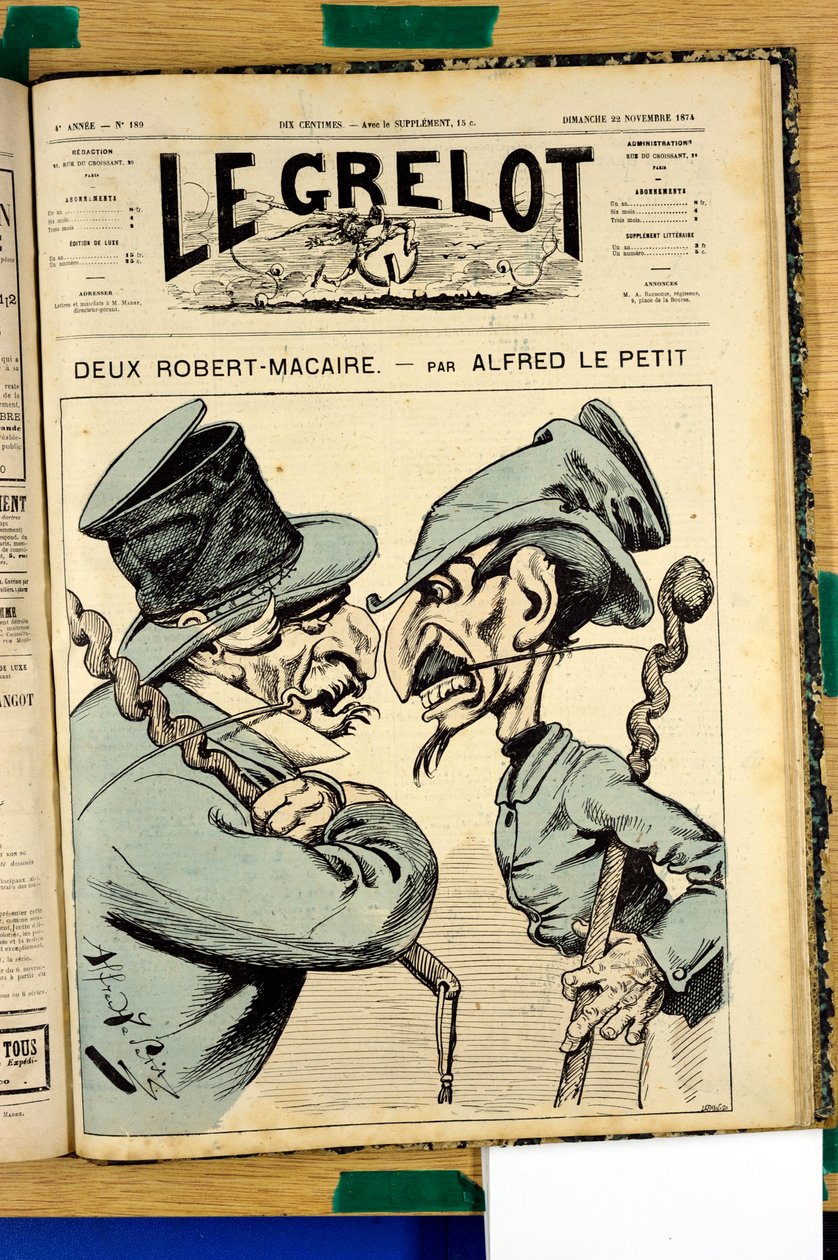 غلاف "" Le Grelot "" ، رقم 189 ، Satirique en Couleurs بواسطة ألفريد لو بيتيت