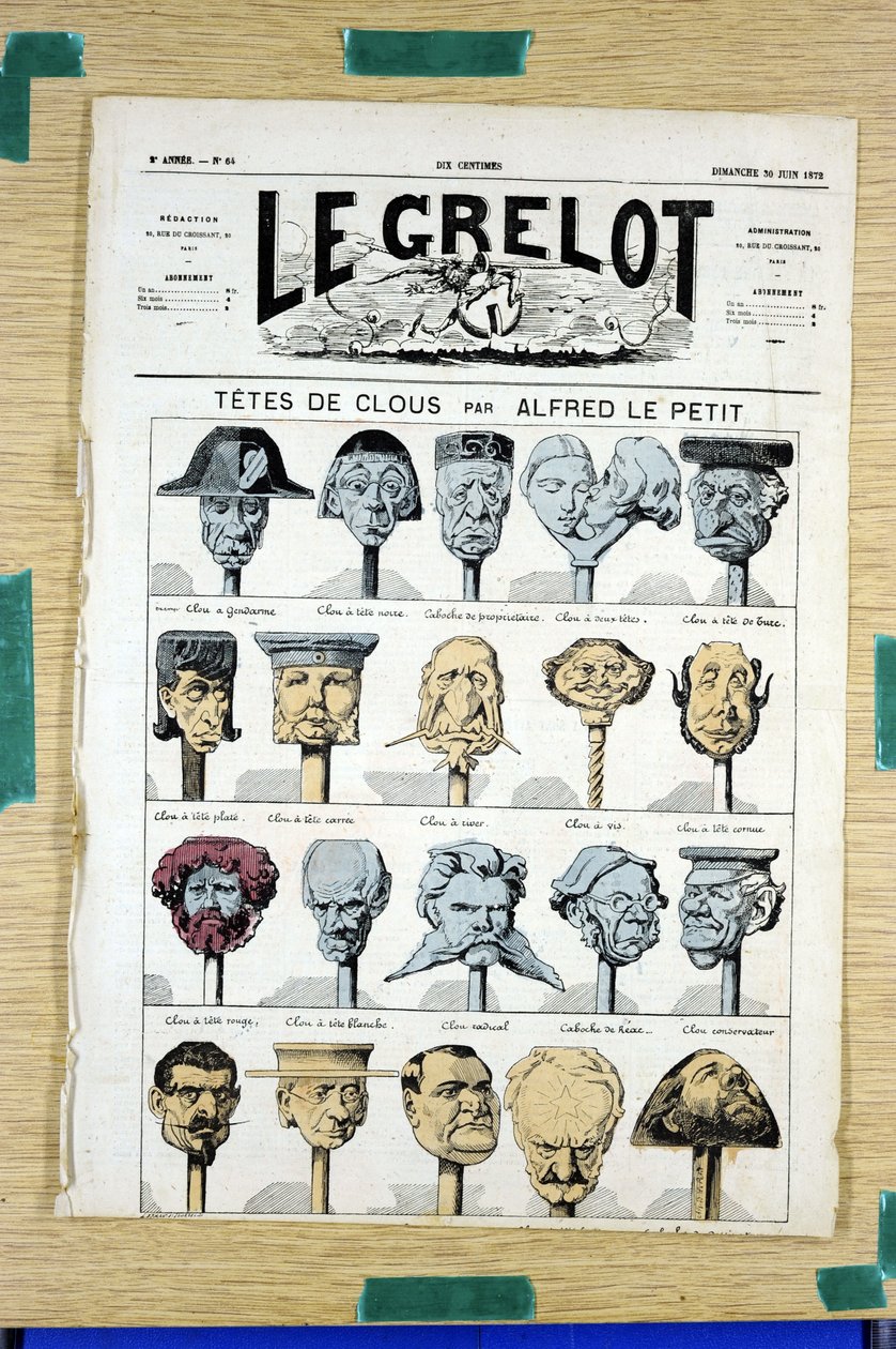 غلاف "Le Grelot" ، رقم 64 ، Satirique en Couleurs بواسطة ألفريد لو بيتيت