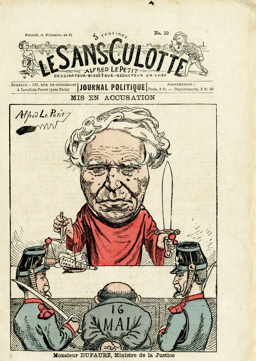 غلاف "" Le Sans-Panlotte "، رقم 10 ، Satirique en Couleurs بواسطة ألفريد لو بيتيت
