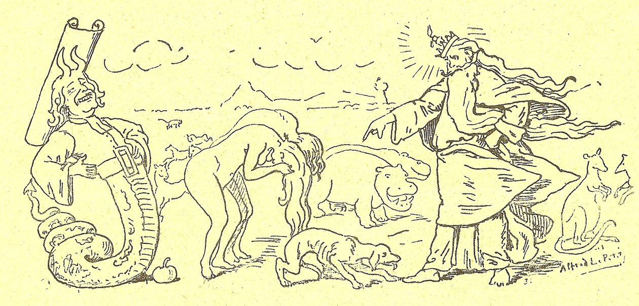 رسم توضيحي لألفريد لو بيت (1841-1909) في جروس جان وعلاجه بواسطة ألفريد لو بيتيت