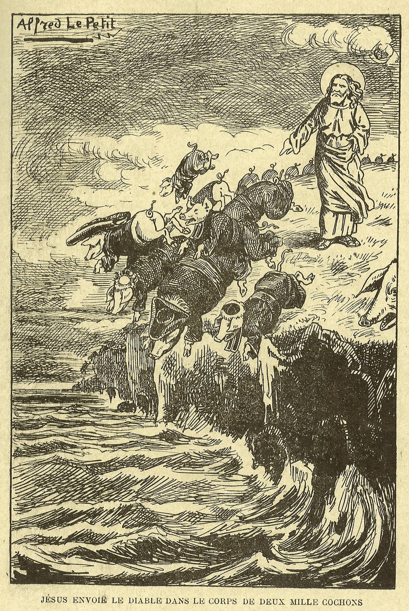 رسم توضيحي لألفريد لو بيت (1841-1909) في علاج Gros-Jean et son بواسطة ألفريد لو بيتيت