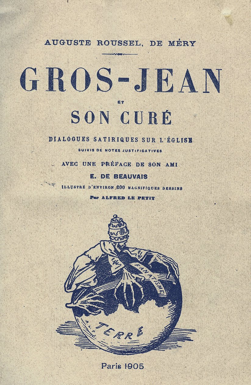 Illustration of Alfred Le Petité (1841-1909) for the Cover of Gros-Jean and his cure بواسطة ألفريد لو بيتيت