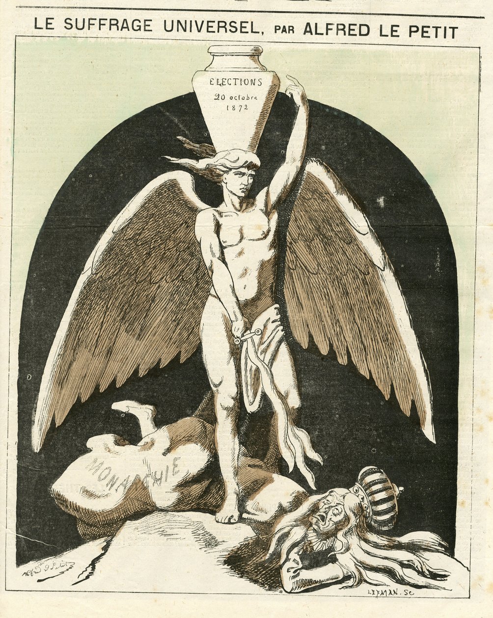 Illustration of Alfred Le Petity (1841-1909) for the Cover of Le Grelot بواسطة ألفريد لو بيتيت