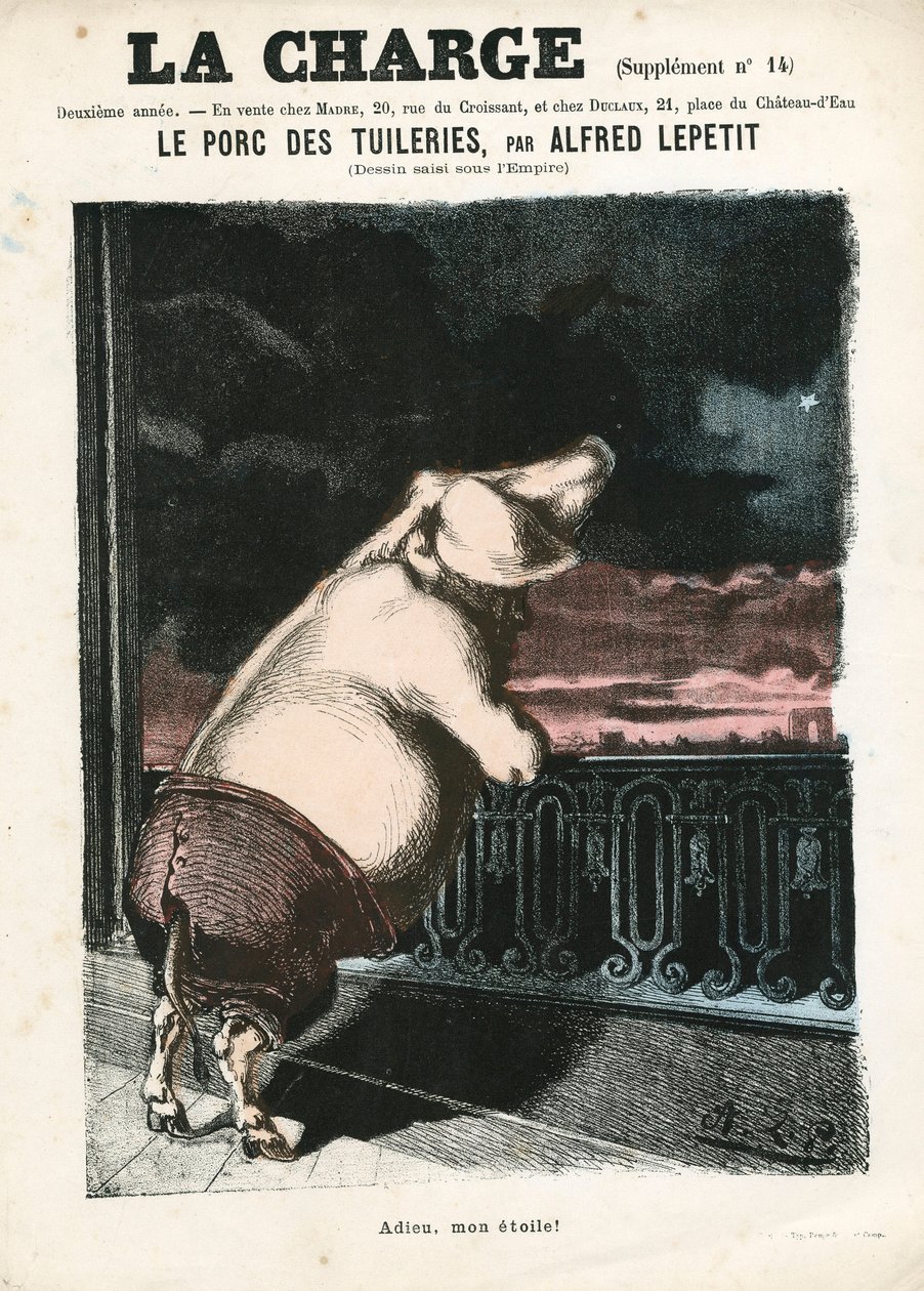 La Charge (1870) ، رقم 15 ، Color Satirical بواسطة ألفريد لو بيتيت