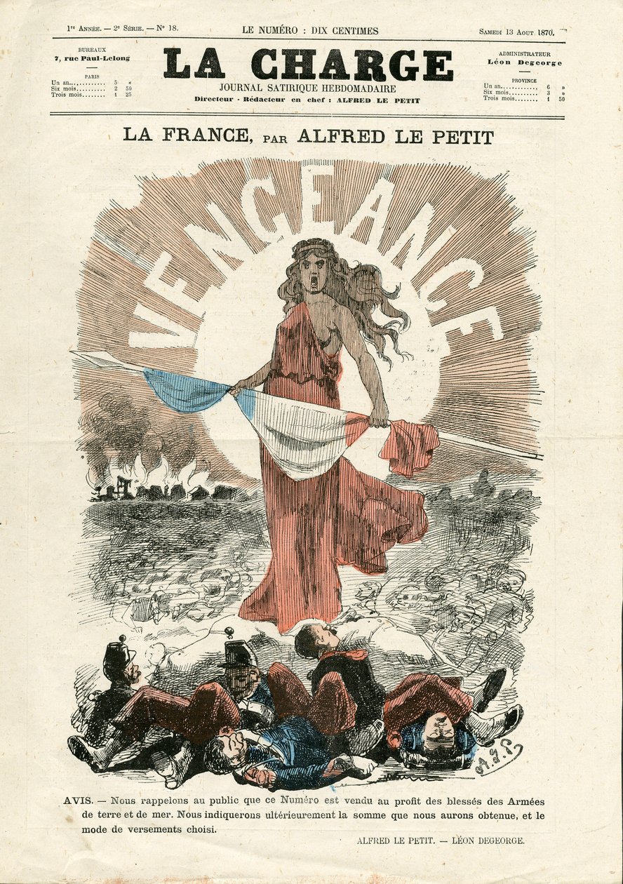La Charge (1870) ، رقم 18 ، Color Satirical بواسطة ألفريد لو بيتيت