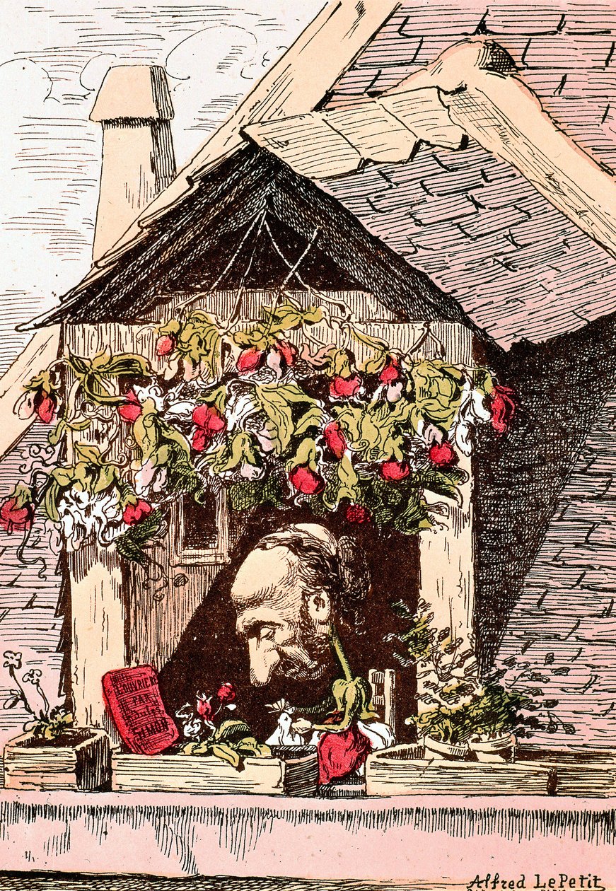 رسم كاريكاتوري للكاتب جول سيمون (1814-1896) ، مؤلف كتاب "l