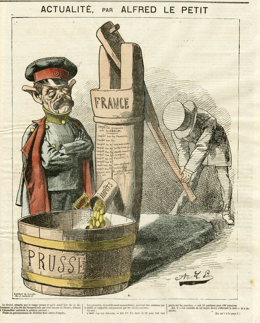 the Cover of Le Grelot, no 43 بواسطة ألفريد لو بيتيت