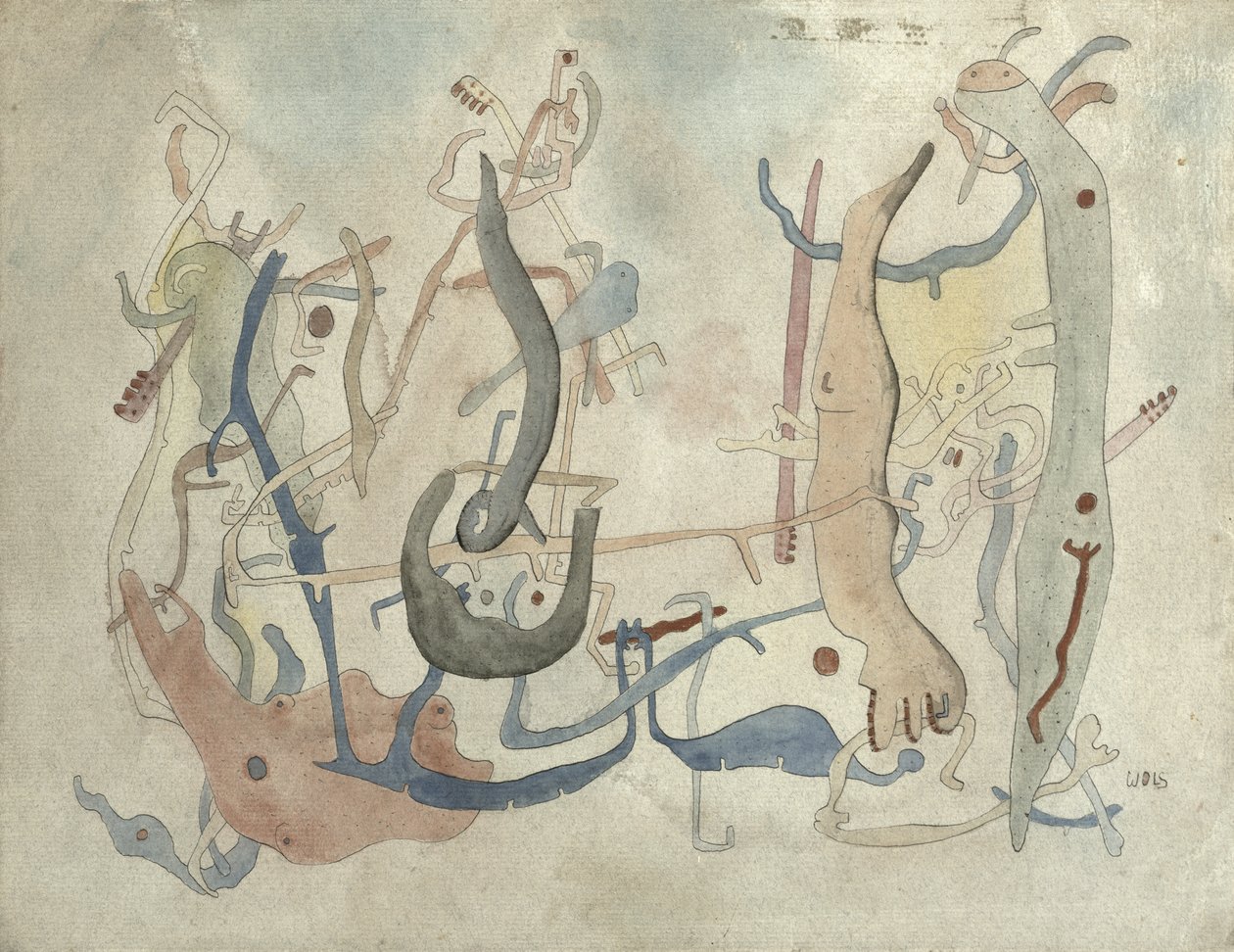 النماذج الخيالية ، ج 1939/40 (قلم حبر وحبر هندي وألوان مائية على ورق) بواسطة ألفريد أوتو وولفجانج شولز وولز