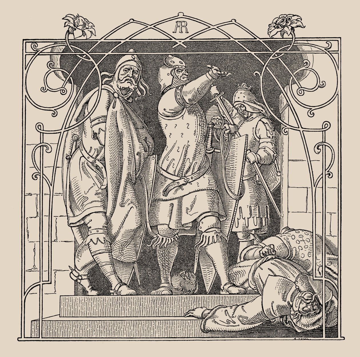 يموت Nibelungen. كيف رموا الموتى خارج القاعة ، 1840-1841. بواسطة ألفريد ريتيل