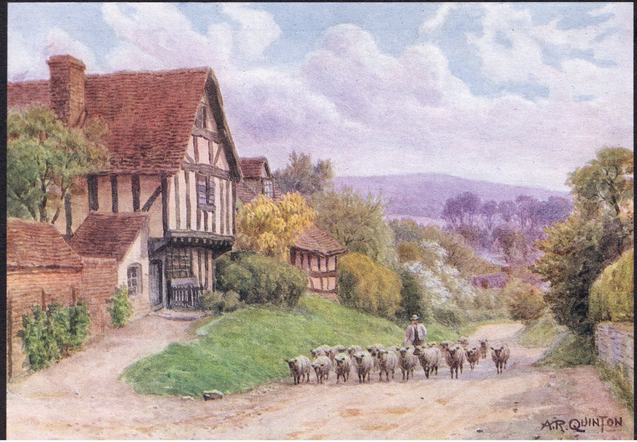 Cropthorne ، Nr Evesham ، Worcester ، من The Cottages and the Village Life of Rural England تم نشره بواسطة Dent & Sons Limited بواسطة ألفريد روبرت كوينتون