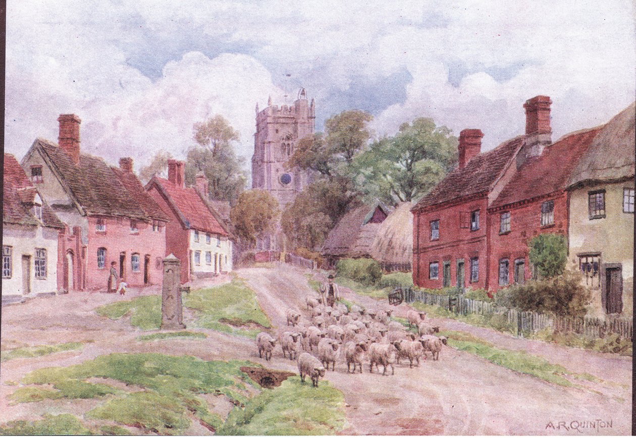 Monks Eleigh ، سوفولك ، من The Cottages and the Village Life of Rural England تم نشره بواسطة Dent & Sons Limited بواسطة ألفريد روبرت كوينتون