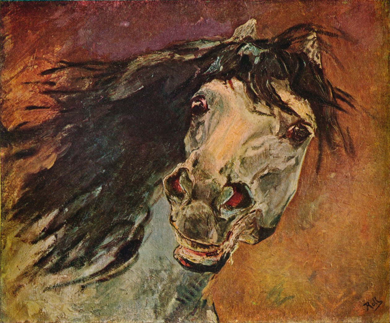 رأس الحصان الأندلسي ، c1910 بواسطة ألفريد رول
