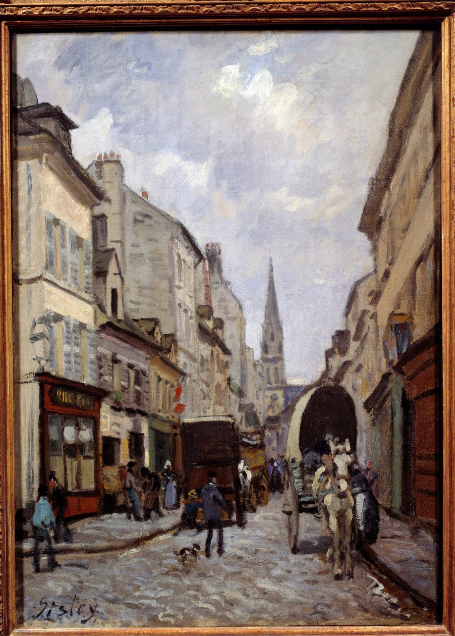 الشارع الرئيسي في Argenteuil. لوحة للفريد سيسلي (1839-1899) بواسطة الفريد سيسلي