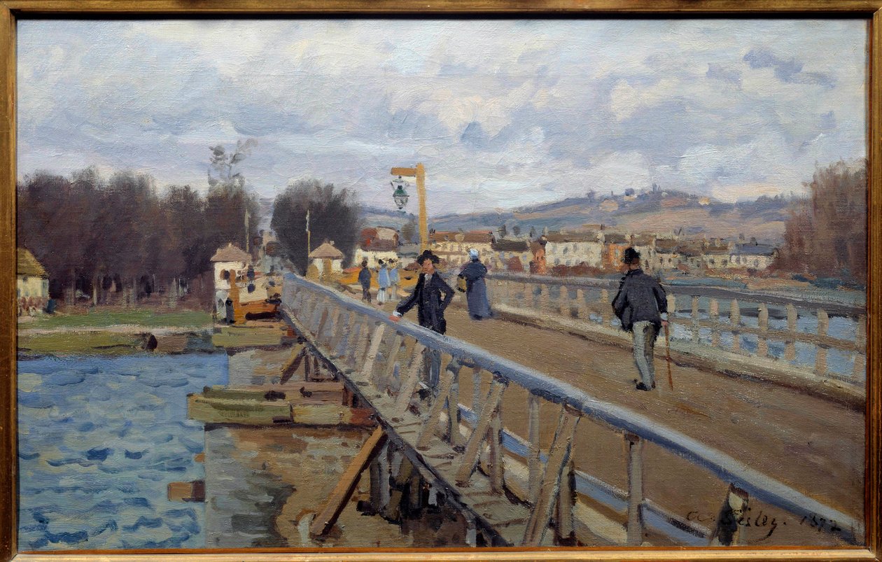 La Passerelle d'Argenteuil لوحة لألفريد سيسلي (1839-1899) 1872 قاتمة 0.39x0.6 م باريس ، متحف أورسيه - بوابة في Argenteuil. لوحة لألفريد سيسلي (1839-1899) 1872. 0.39 × 0.6 م. متحف أورساي ، باريس بواسطة الفريد سيسلي