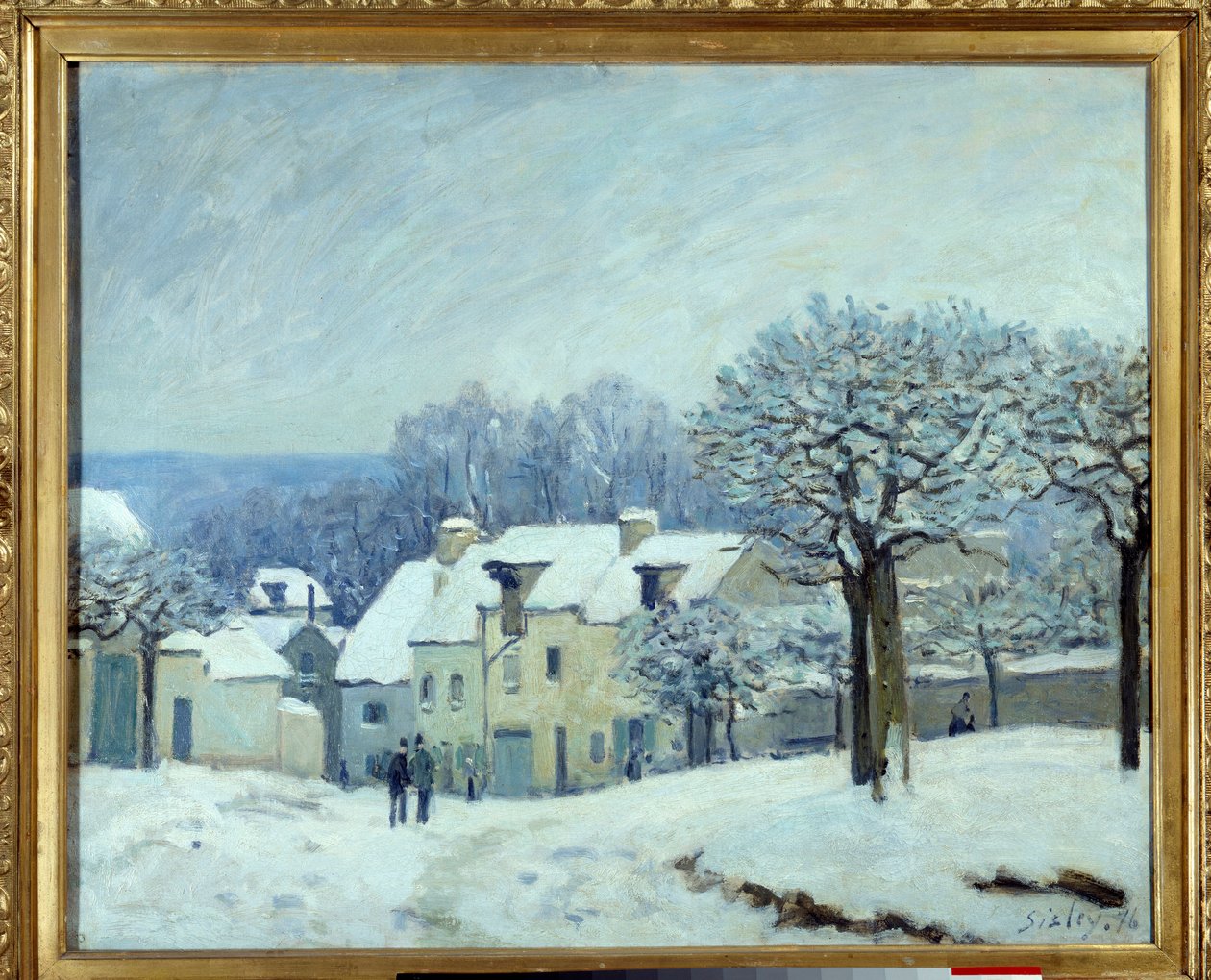 La place du kennel a Marly ، تأثير الرسم الثلجي لألفريد سيسلي (1839-1899) 1876 قاتمة 0.5x0.61 م روان ، متحف الفنون الجميلة بواسطة الفريد سيسلي