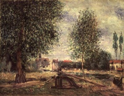 المناظر الطبيعية في Moret-sur-Loing بواسطة الفريد سيسلي