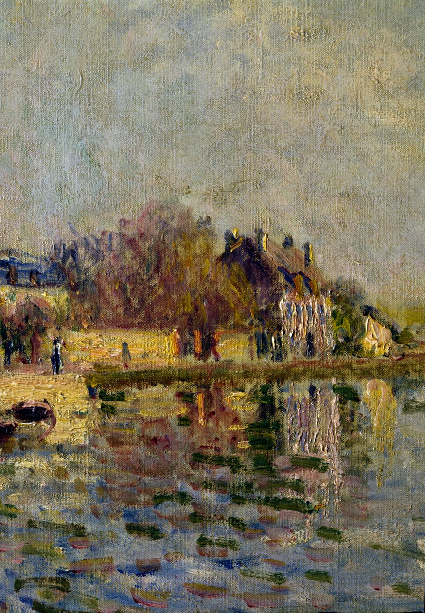 Loing Detail Canal. Painting by Alfred Sisley (1839-1899) 1884 Sun. 0,38x0,55 m Paris, musee d